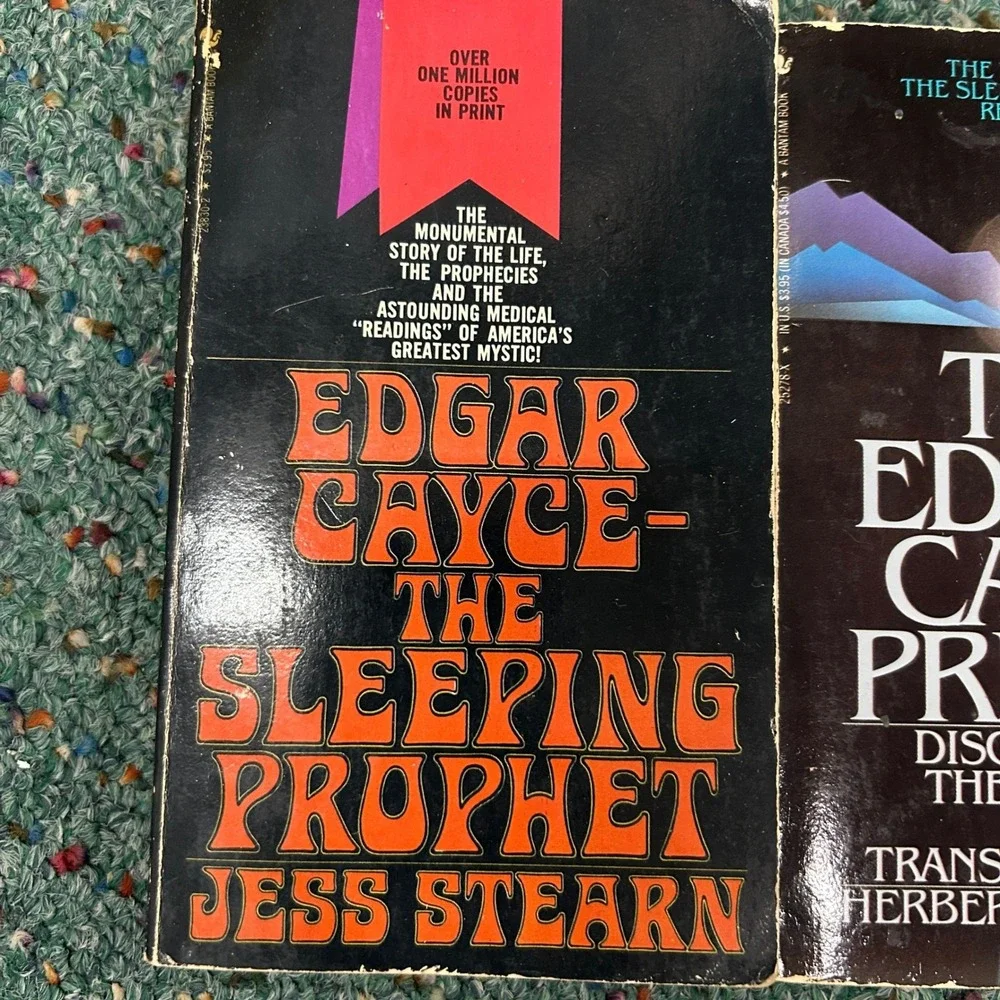 Edgar Cayce Vintage Paperback 3 Books Black Purple Metaphysical New Age Occult